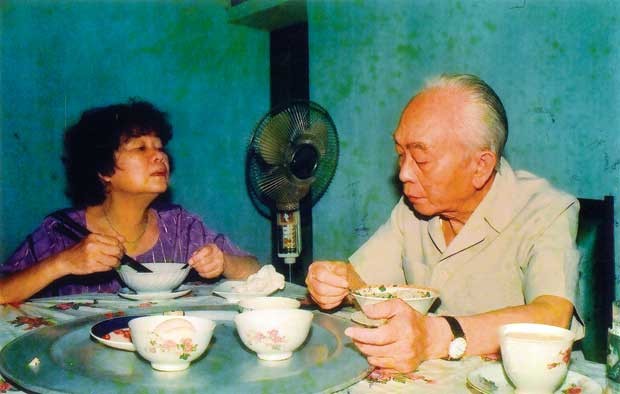 Một bữa cơm thường ngày trong gia đình Đại tướng Võ Nguyên Giáp. Ảnh: Trần Hồng